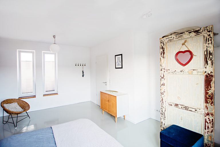 ElbQuartier Apartments Magdeburg ALFRED Obergeschoss Schlafzimmer